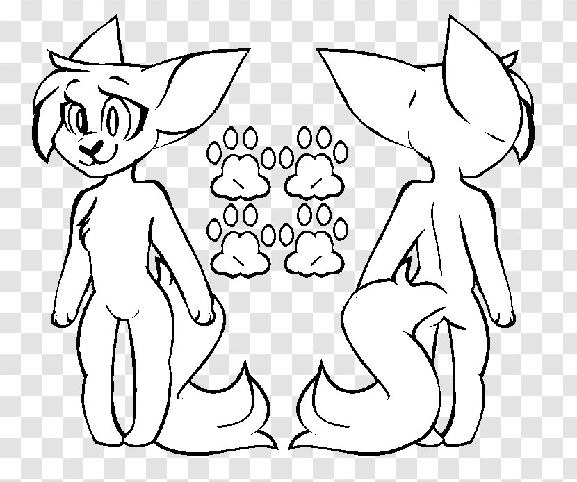 Drawing Carnivores Paint Line Art Image - Flower - Cat Furry Transparent PNG