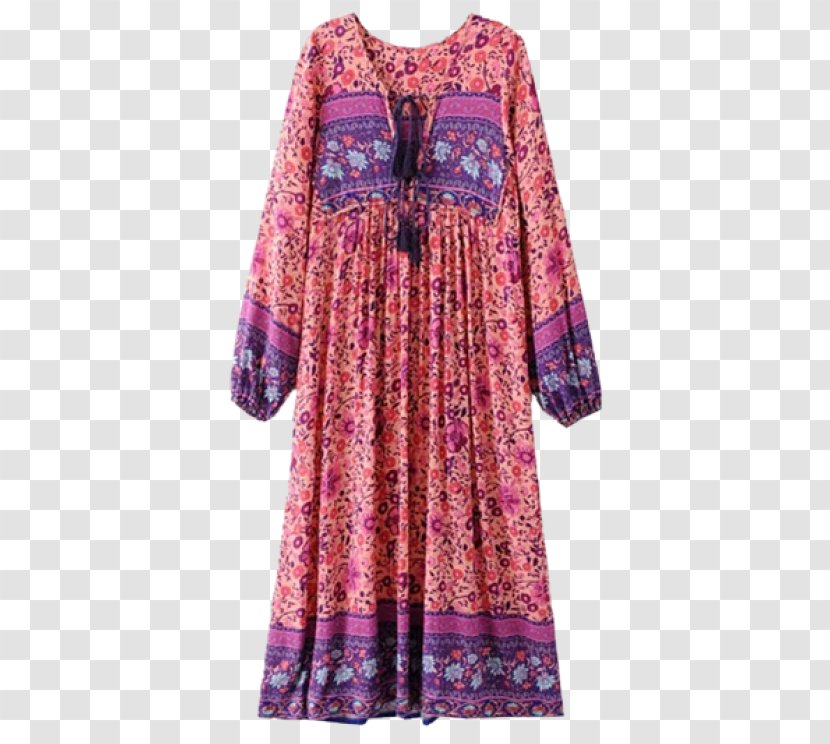Maxi Dress Sleeve Boho-chic Clothing - Vintage - Jacinth Transparent PNG