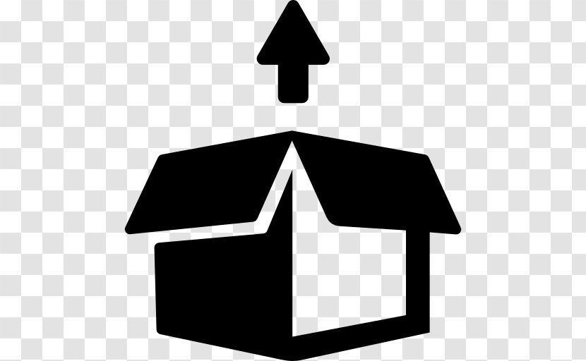 Box Arrow - Black And White Transparent PNG
