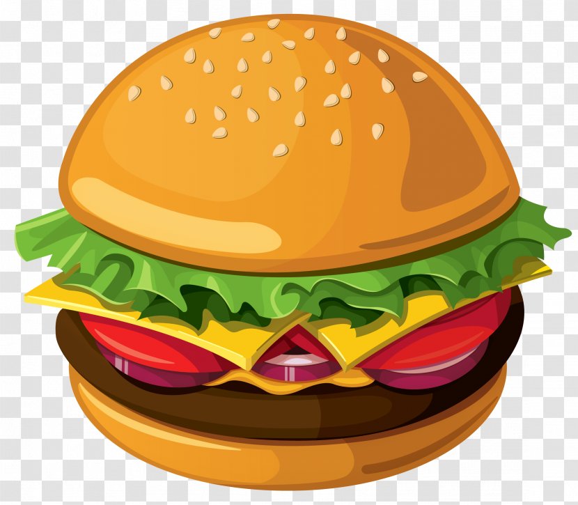 Hamburger Cheeseburger Clip Art - Breakfast - Vector Picture Transparent PNG