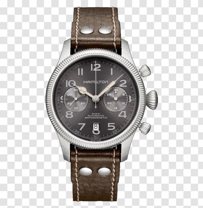 Hamilton Watch Company Chronograph Automatic Khaki Aviation Pilot Auto - Strap Transparent PNG