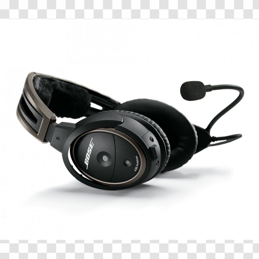 Headset Active Noise Control Bose Corporation A20 Aviation - Headphones Transparent PNG