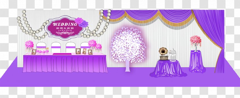 Wedding Reception Purple Download - Google Images - Table Arrangement Transparent PNG