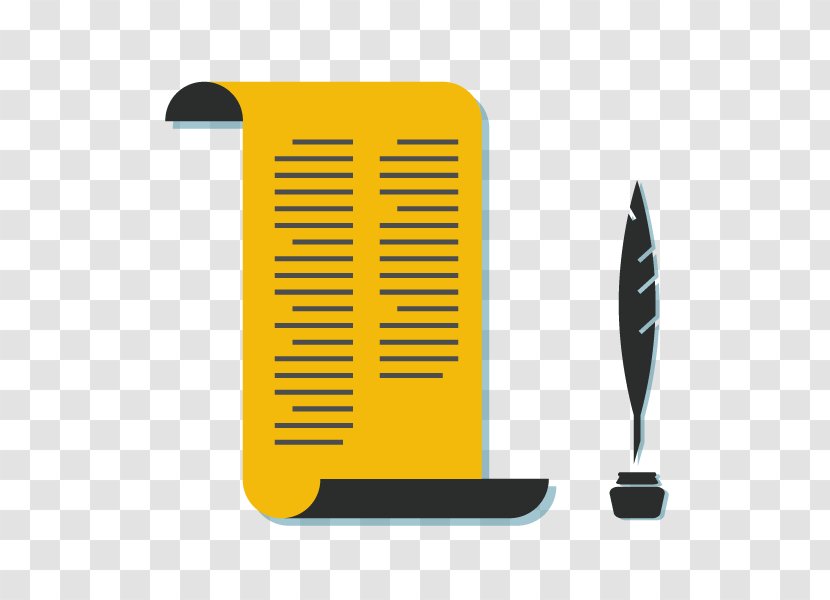 Pen Gratis Writing Computer File - Yellow - Vector Retro Tools Transparent PNG