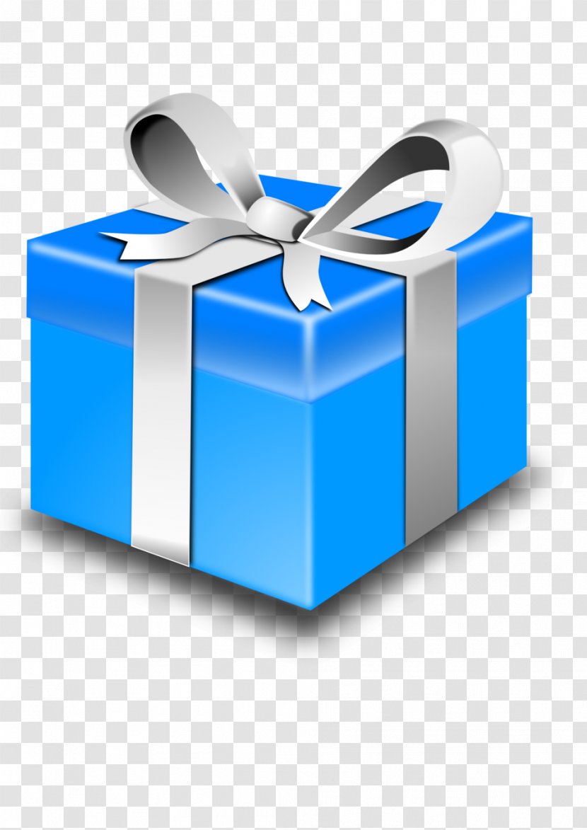 Gift Christmas Santa Claus Clip Art - Blue - Box Transparent PNG