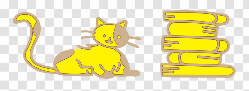 Logo Cat Meter Font Yellow Transparent PNG
