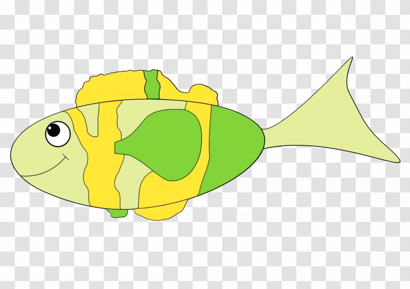 Watercolor Cartoon - Fish - Butterflyfish Yellow Transparent PNG