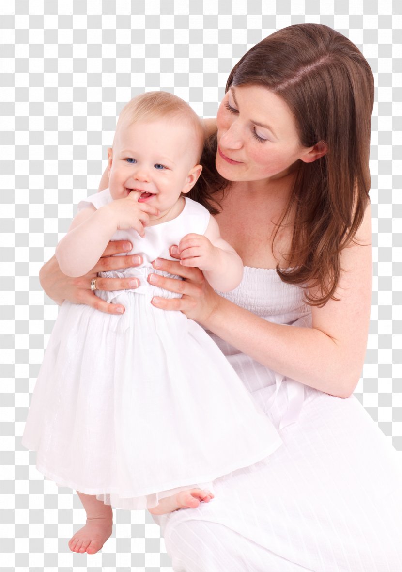 Infant Mother - Cartoon - Happy Loving And Her Baby Transparent PNG