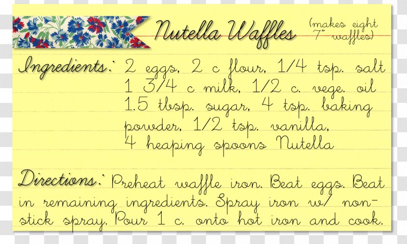 Handwriting Line Letter - Document - Waffle Nutella Transparent PNG