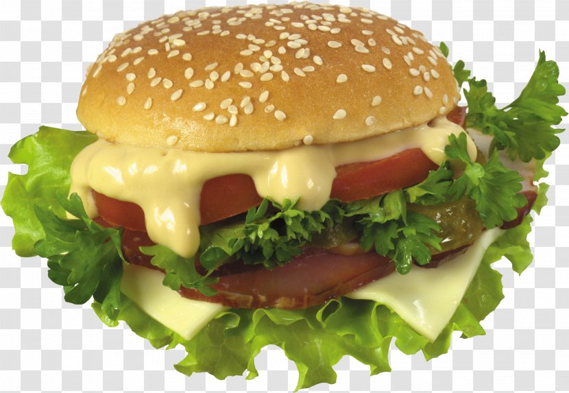 Hamburger Cheeseburger Fast Food KFC Restaurant - Burger And Sandwich Transparent PNG