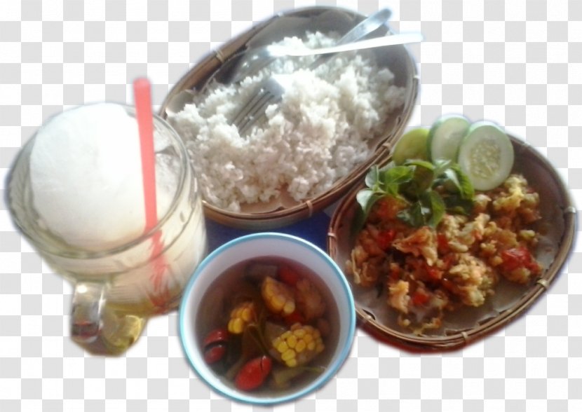 Vegetarian Cuisine Rice Asian Lunch Vegetarianism - Ayam Geprek Transparent PNG