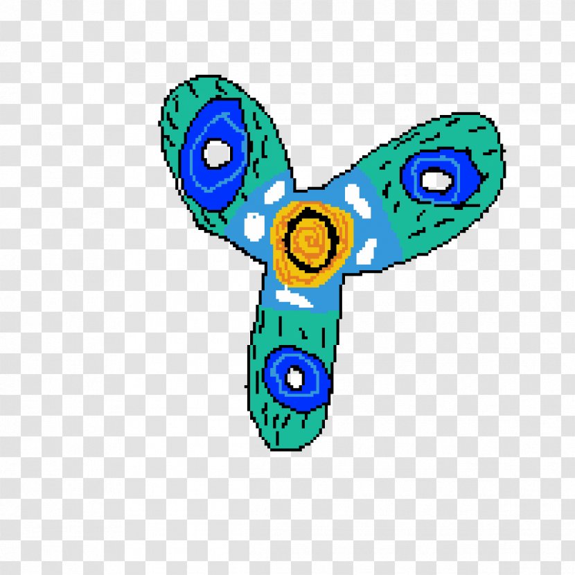 Butterfly Insect Pollinator Animal - Turquoise - Fidget Spinner Transparent PNG