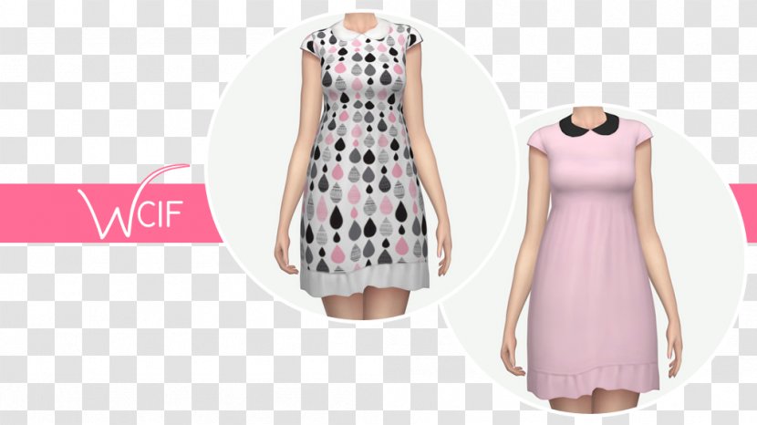 Fashion Design Pink M Sleeve Pattern - Watercolor - Dress Transparent PNG