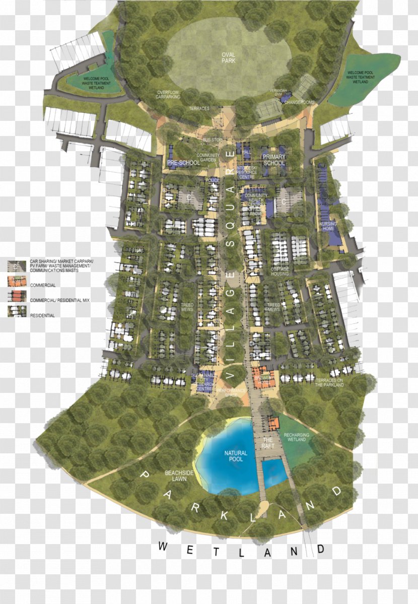 Comprehensive Planning Urban Troppo Architects - Darwin - Masterplan Transparent PNG