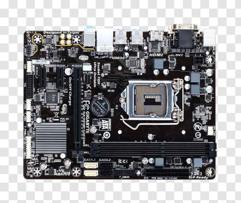 Intel LGA 1150 MicroATX Motherboard Gigabyte Technology - Dimm Transparent PNG