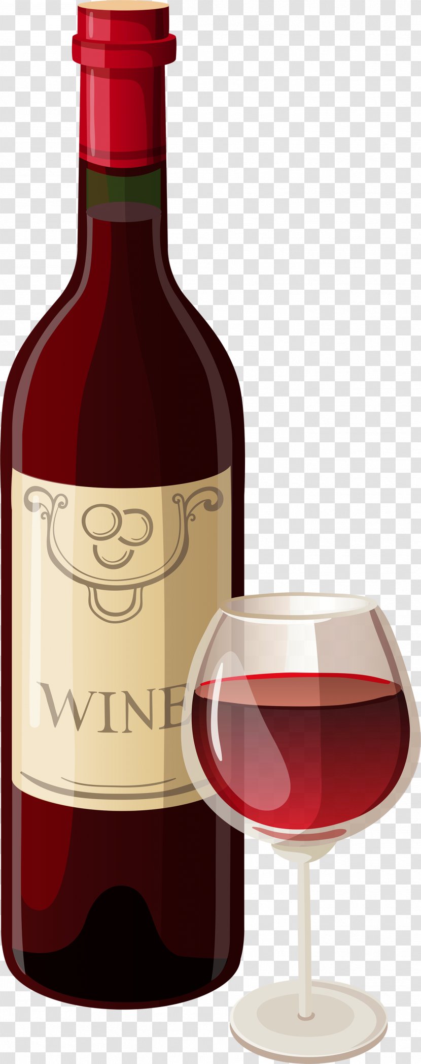 Red Wine Champagne Bottle Clip Art - Image Transparent PNG