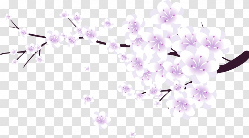 Cherry Blossom Download Computer File - Violet - Pink Branches Peach Decorative Pattern Transparent PNG