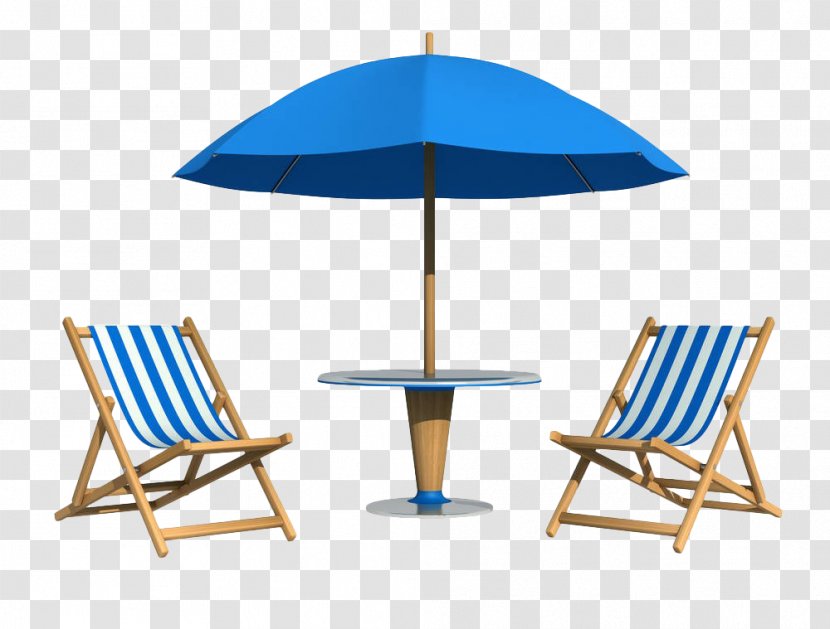 Stock Photography Royalty-free - Umbrella - Blue Lounge Chair Transparent PNG