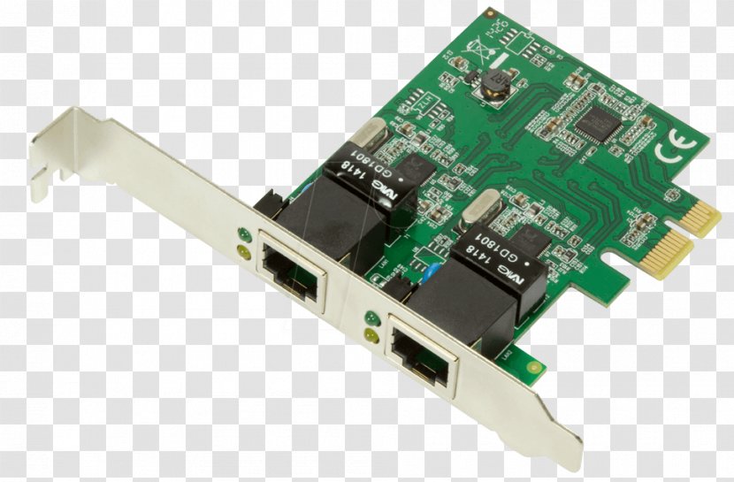 PCI Express Network Cards & Adapters Conventional RS-485 ExpressCard - Ethernet - Computer Card Pc Transparent PNG