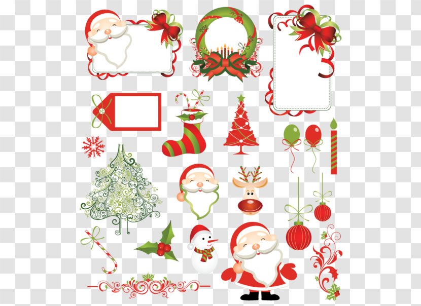 Christmas Tree Santa Claus Pattern - Branch - Creative Transparent PNG