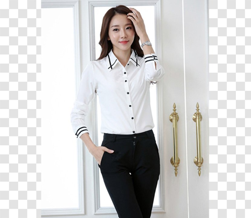 Dress Shirt Blouse T-shirt Sleeve - White Transparent PNG
