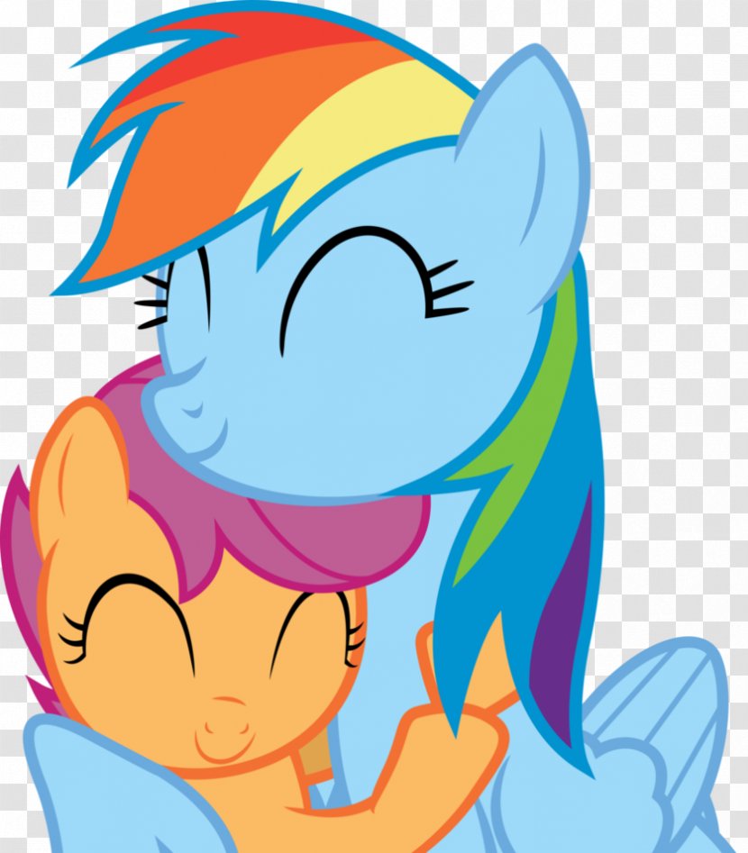 Rainbow Dash Scootaloo Sleepless In Ponyville - Watercolor - Fish Tape Transparent PNG