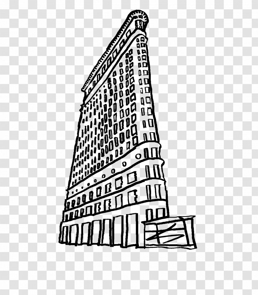 Flatiron Building Drawing Facade Line Art - Floor Plan Tower Transparent PNG