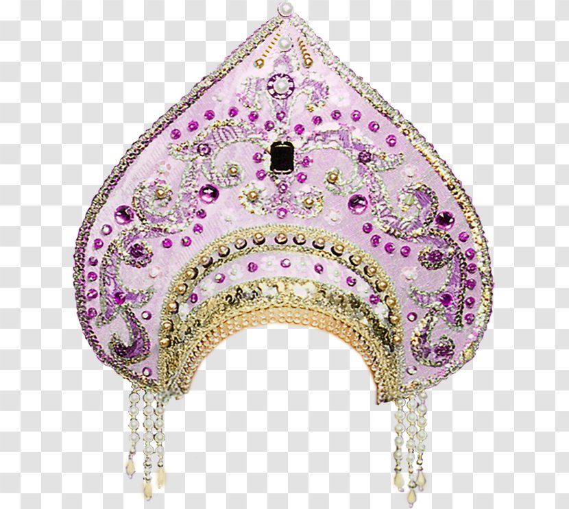 Headpiece Tiara Headgear Clothing Cap - Purple - Bride Transparent PNG