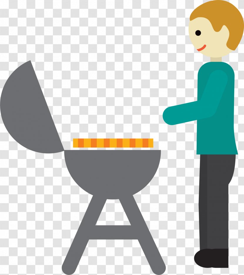 Churrasco Barbecue Cartoon - Gray Transparent PNG