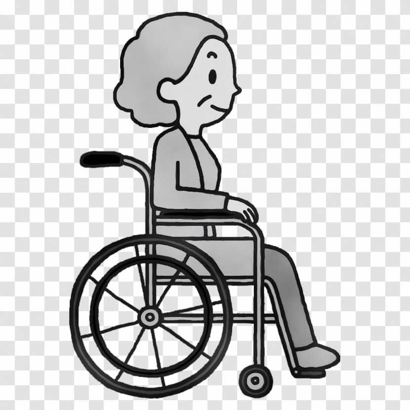 Wheelchair Chair Male Line Behavior Transparent PNG
