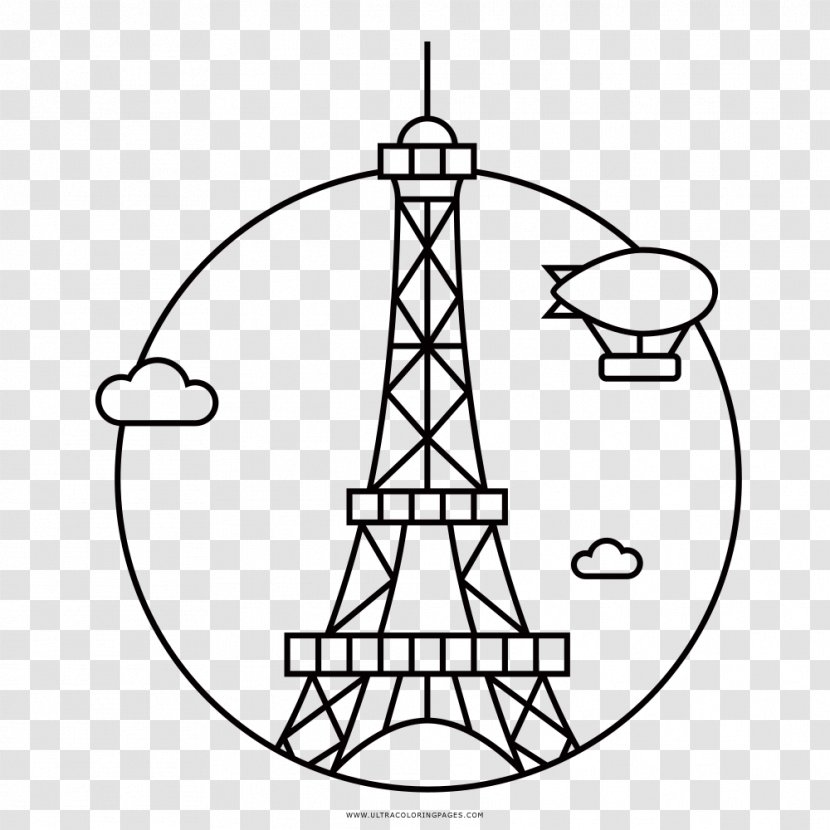 Eiffel Tower Drawing Coloring Book Line Art Transparent PNG