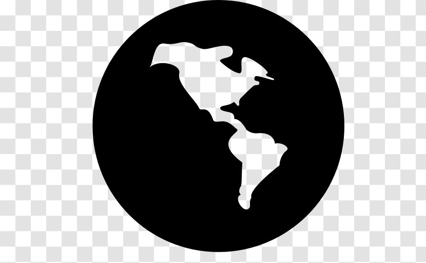 World Map Globe - Monochrome Transparent PNG