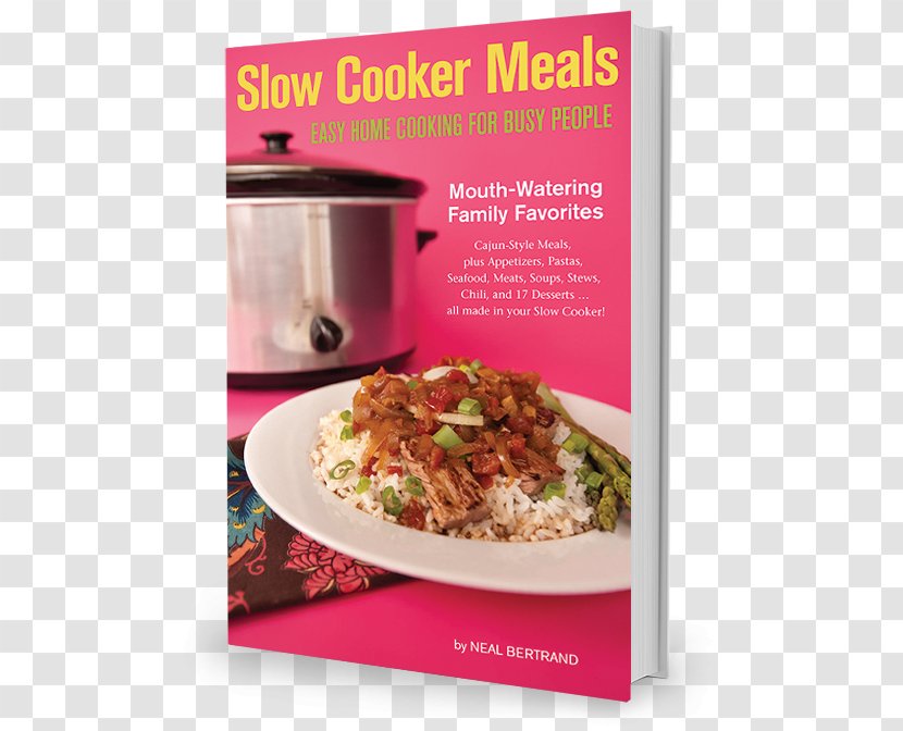 Vegetarian Cuisine Slow Cooker Meals: Easy Home Cooking For Busy People Rice Fast Recipe Cookers - Literary Cookbook Transparent PNG