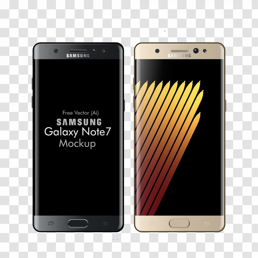 Samsung Galaxy Note 7 II S7 Mockup - Multimedia Transparent PNG