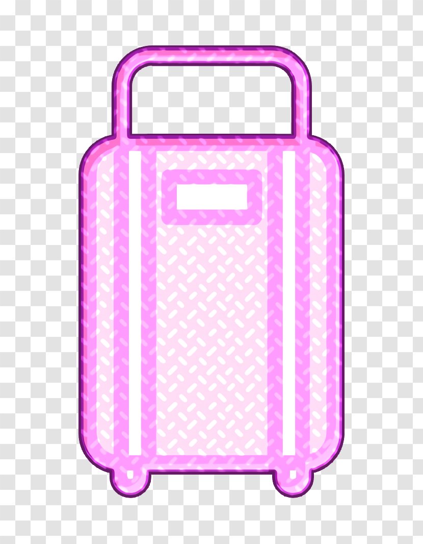 Bag Icon Luggage Lungage - Outline - Hand Magenta Transparent PNG
