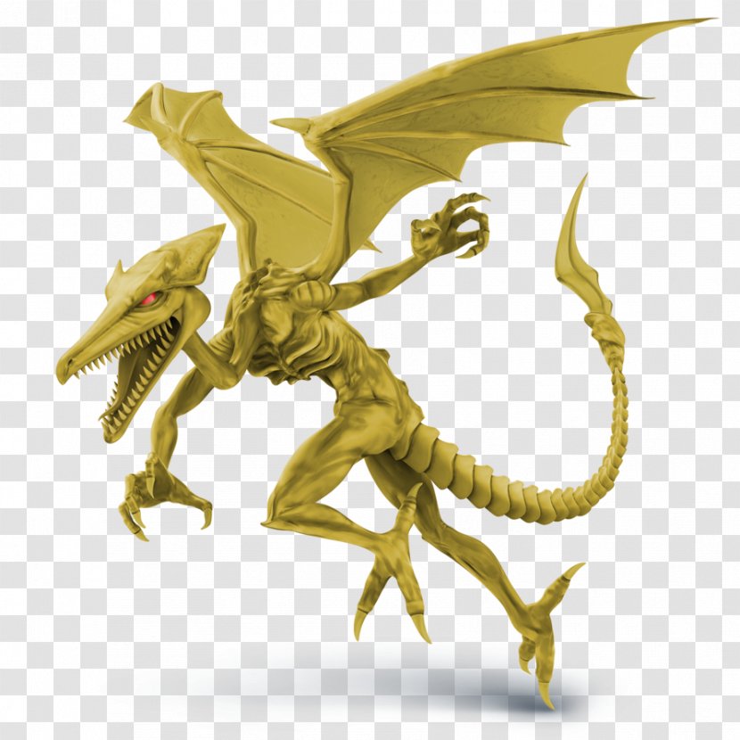 Super Smash Bros. Brawl Mother Brain For Nintendo 3DS And Wii U Metroid: Other M - Mythical Creature - Golden Statue Transparent PNG