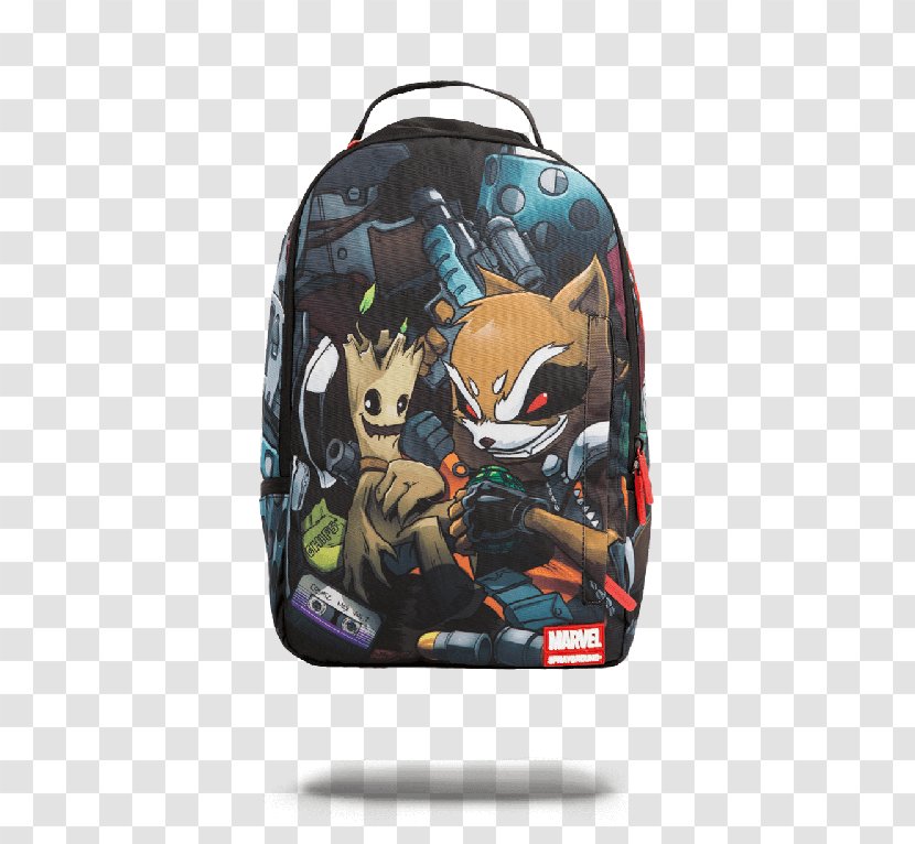 Backpack Bag Rocket Raccoon Groot Clothing - Guardians Of The Galaxy Transparent PNG