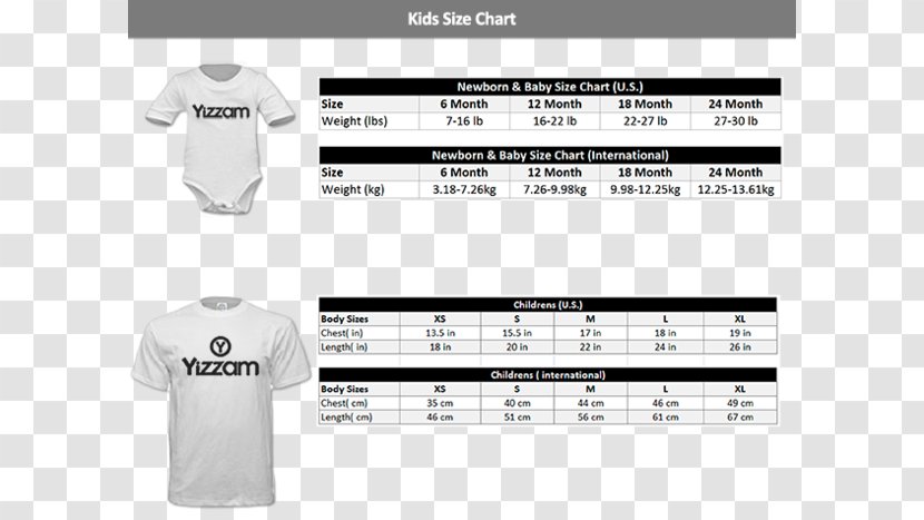 T-shirt Sleeve - T Shirt - Kids Chart Transparent PNG