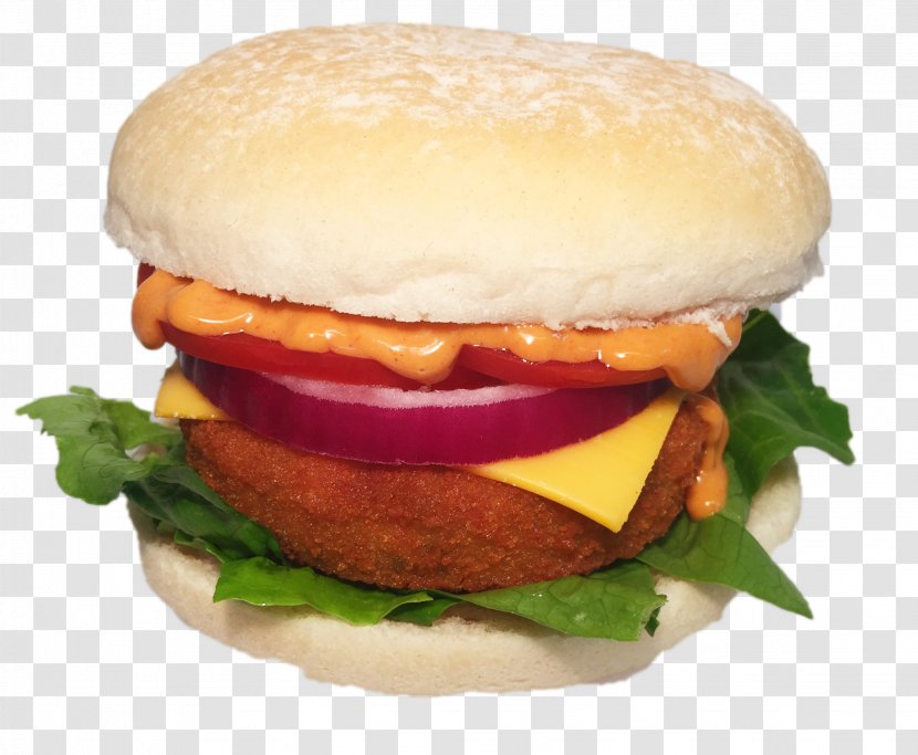 Veggie Burger Hamburger Vegetarian Cuisine Cheeseburger Chicken Sandwich - Burguer Transparent PNG