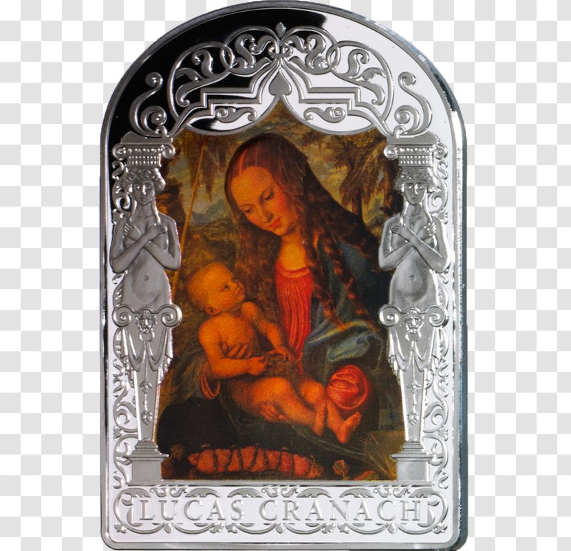 Madonna Under The Fir Tree Renaissance Silver Coin Transparent PNG