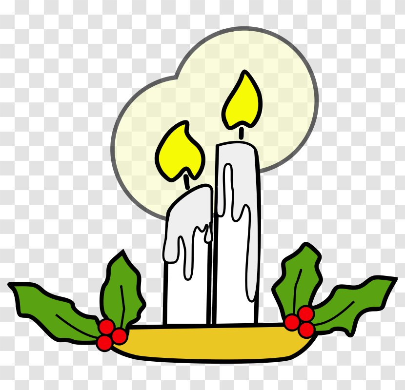 Light Candle Christmas Clip Art - Plant Stem - Pictures Transparent PNG