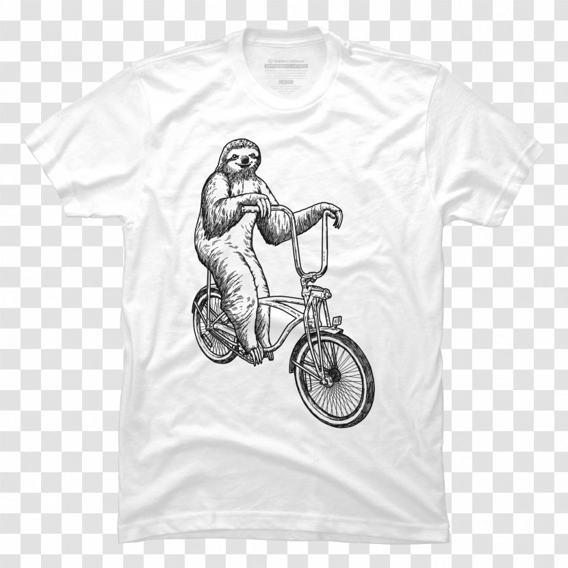 T-shirt Sloth Sleeve Hoodie - Cycling Transparent PNG
