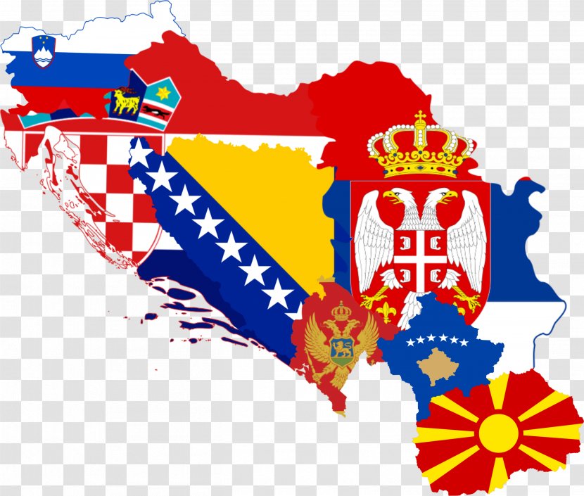 Serbia Breakup Of Yugoslavia Socialist Federal Republic Yugoslav Wars Flag - Map - Pennant Transparent PNG