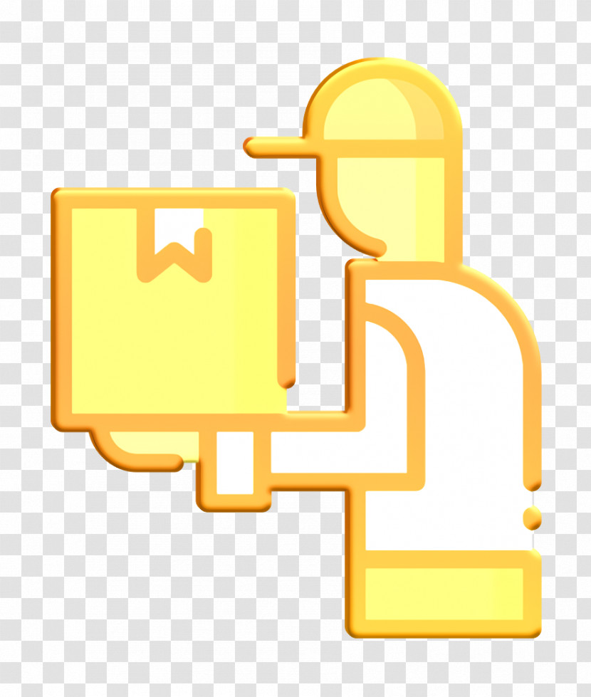 Delivery Man Icon Box Icon Logistic Icon Transparent PNG