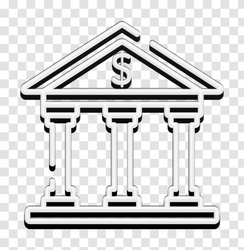 Bank Icon Finance - Column - Classical Architecture Roof Transparent PNG