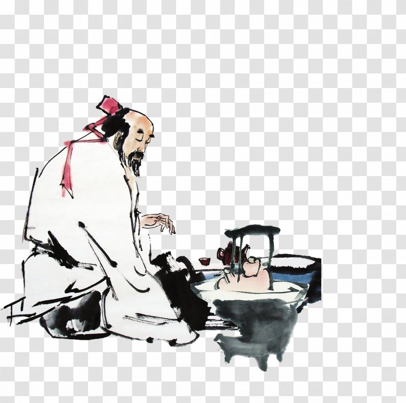 China Chinese Painting Ink Wash - Elderly Transparent PNG