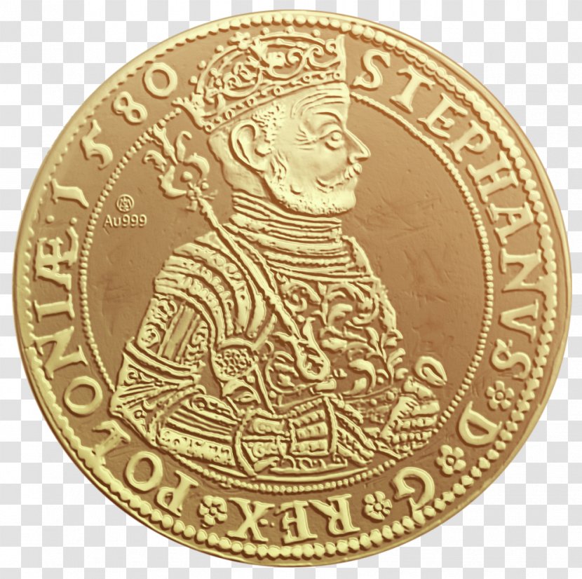 Gold Coin Grand Duchy Of Lithuania Ducat - Advers Transparent PNG