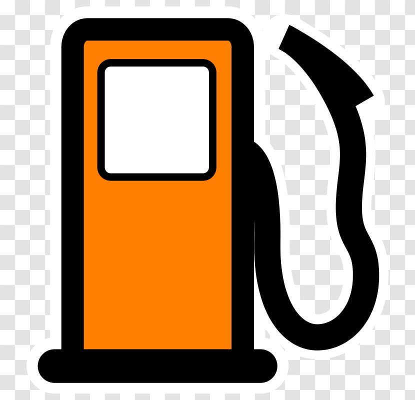 Filling Station Fuel Dispenser Gasoline Pump Clip Art - Rectangle - Orange Cartoon Cheer Me Transparent PNG