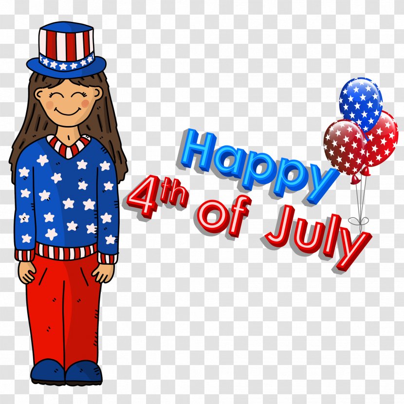 Fourth Of July Background - United States - Party Supply Cartoon Transparent PNG