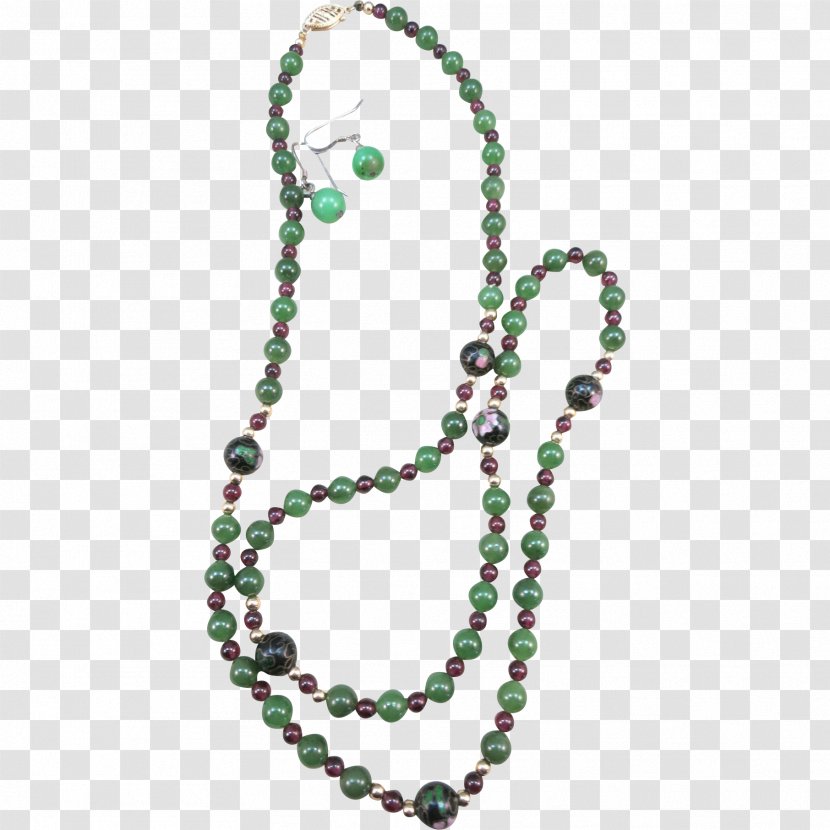 Emerald Bead Necklace Cloisonné Turquoise Transparent PNG